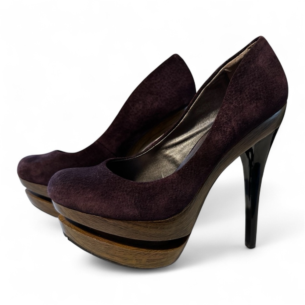 Jessica Simpson Purple and brown Platform Heels - 7